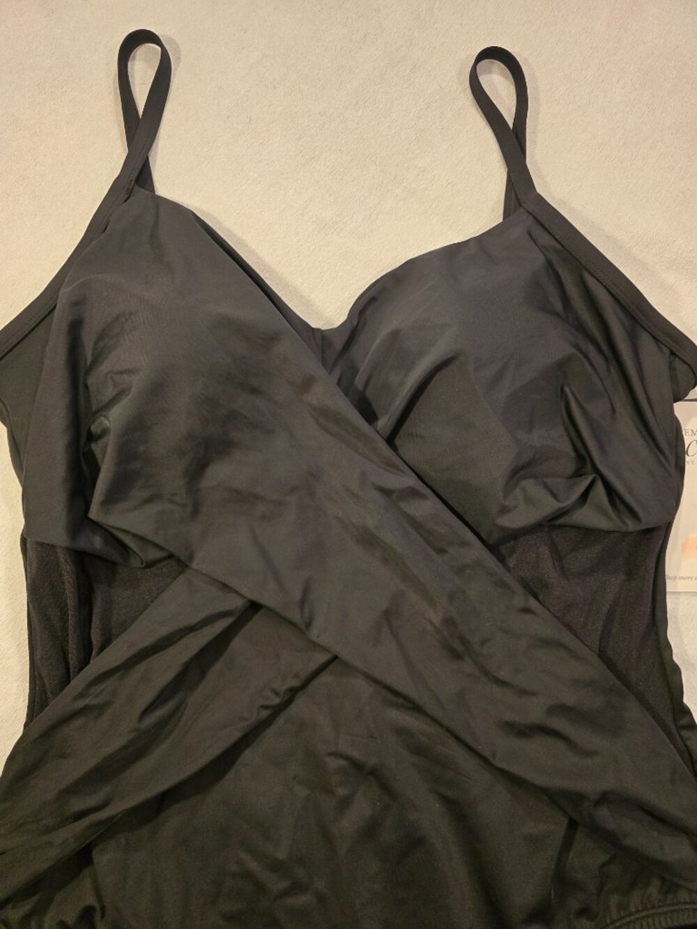 Embrace Your Curves by Miracle Brands Swimsuit Black One Piece 2X NWT - Picture 3 of 16